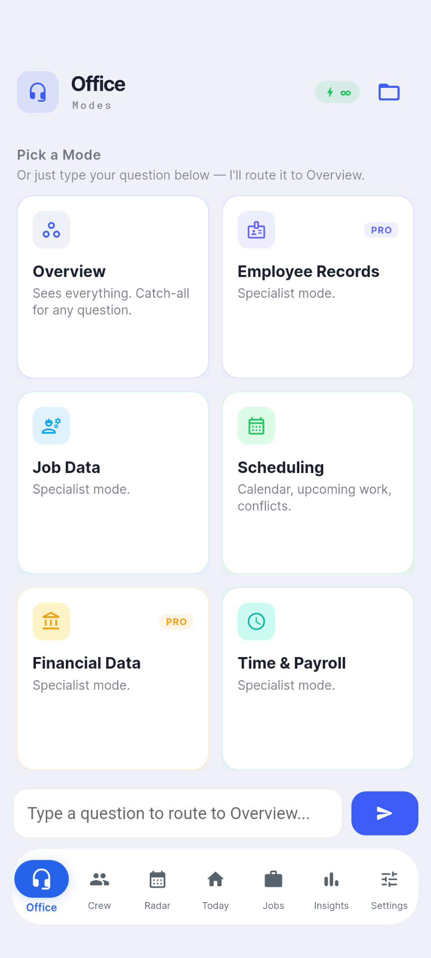 Office Modes home